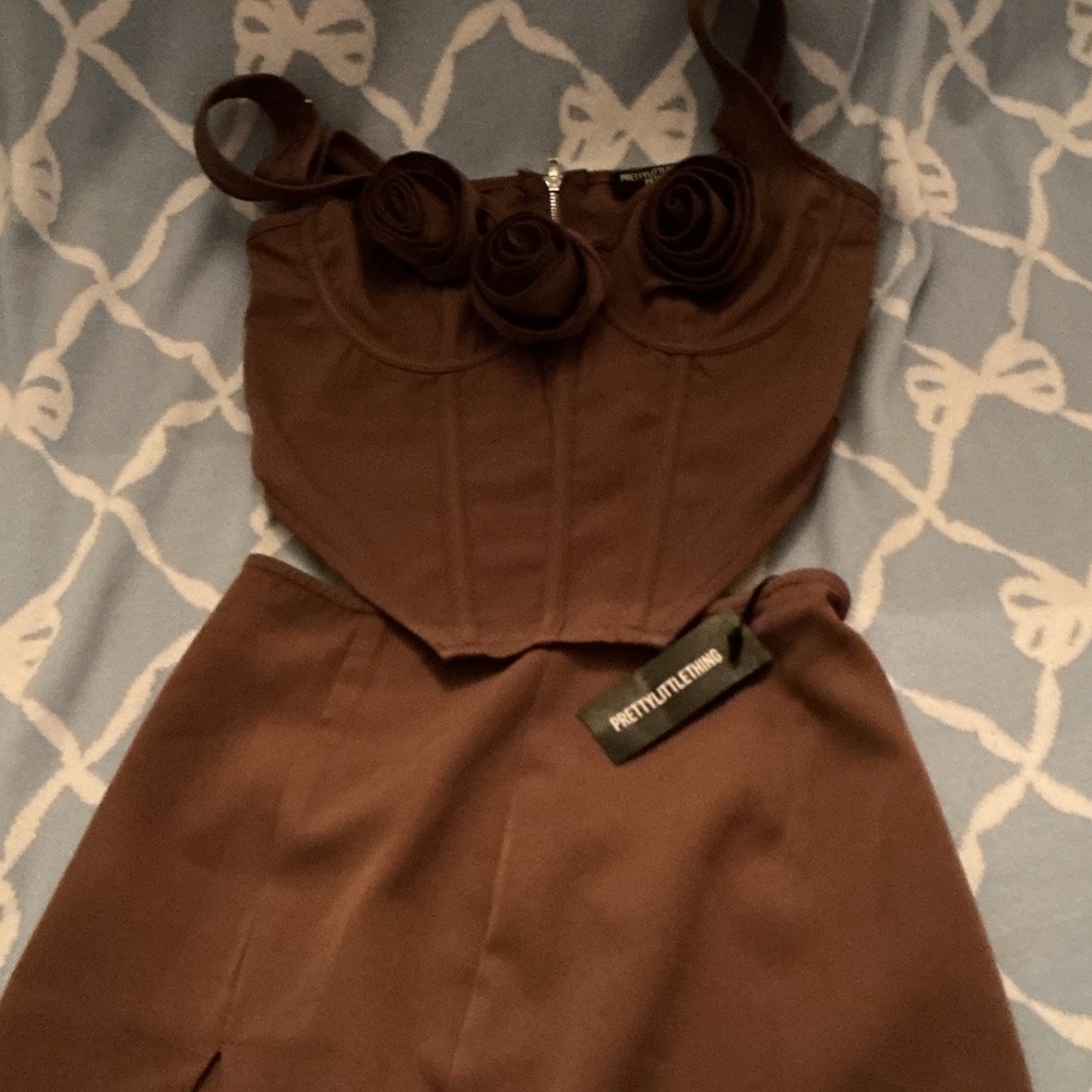 PrettyLittleThing Chocolate Brown Dress